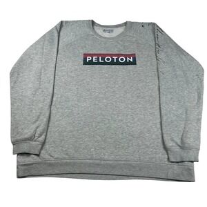 Peloton Ombre Box‎ Logo Crewneck Sweatshirt Pullover Long Sleeve Gray Size XL